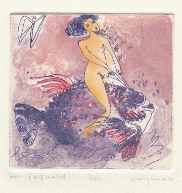 Caymaxart   vis aquarel