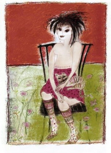 Met freddie in het gras