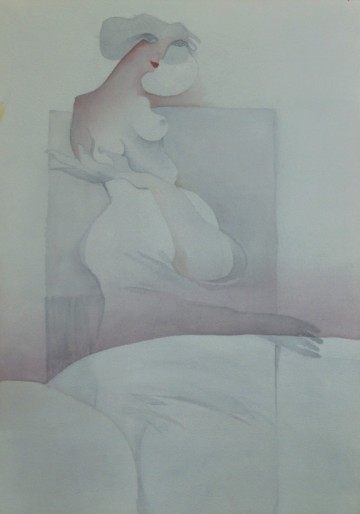 Niet gesigneerd aquarel   katrien caymax