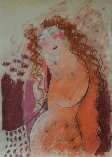 Oranje naakt met rode rozen   caymax